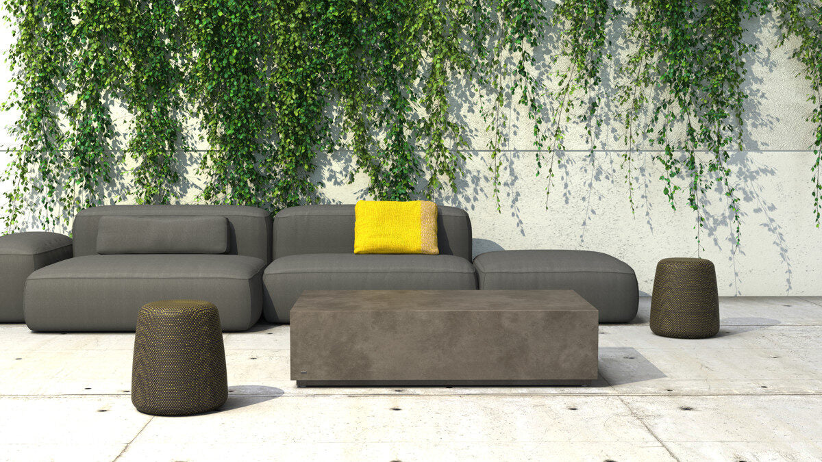 Outdoor Furniture NZ - Blinde Design Bloc L6 Coffee Table Natural Installed