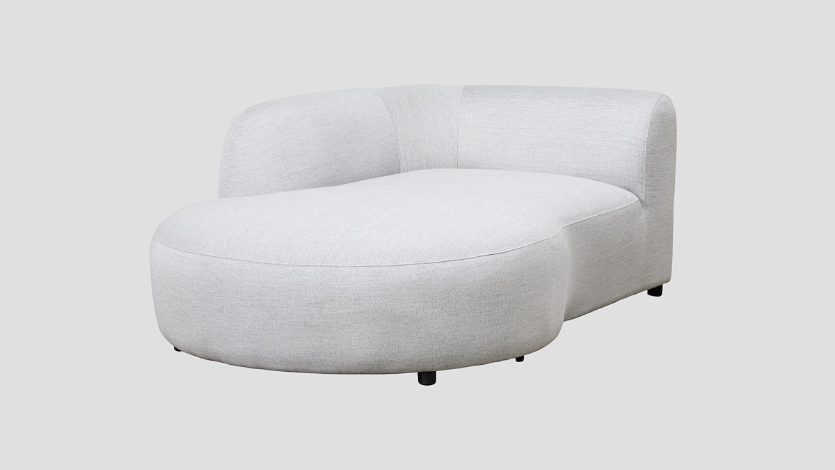 light grey modular outdoor sofa section — front view
