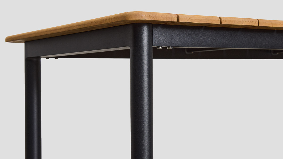 Cambridge Teak Bar Leaner Legs Closeup