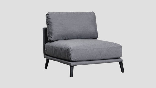 Kapiti Single Sofa Section Charcoal