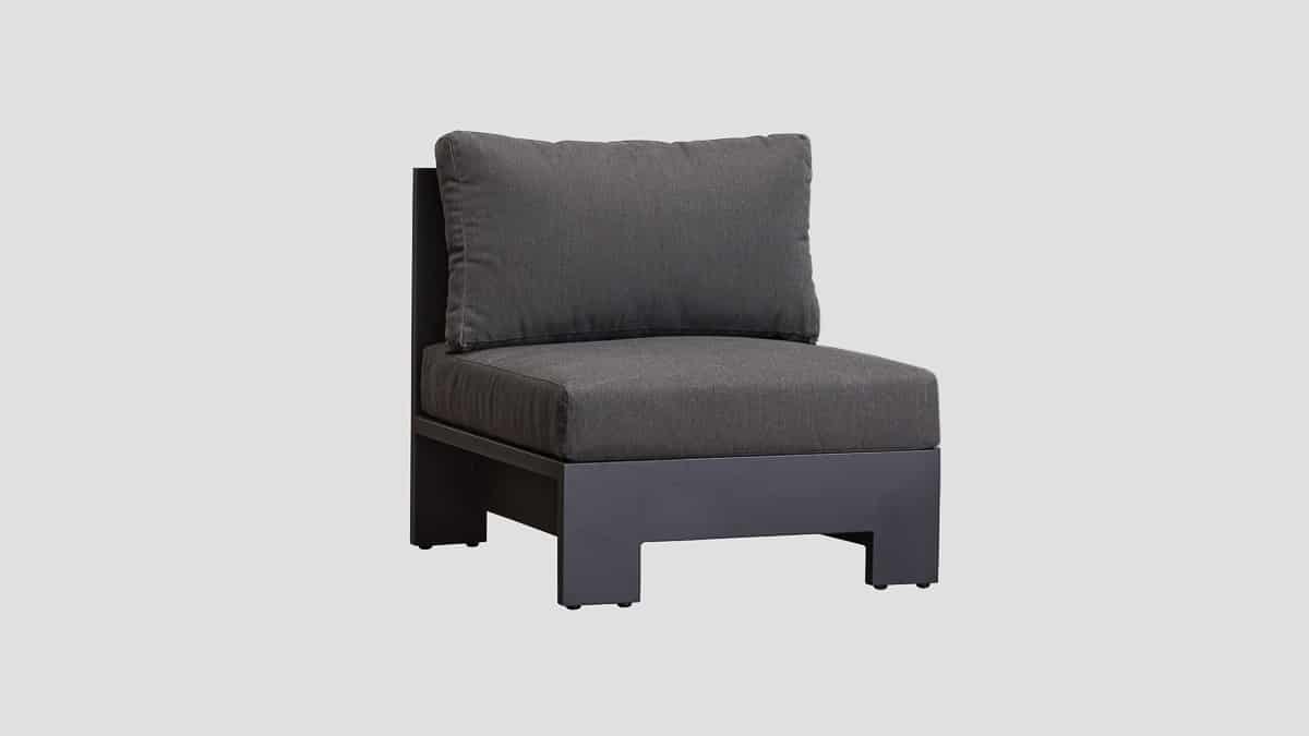 Mackenzie Aluminium — modular outdoor sofa centre section