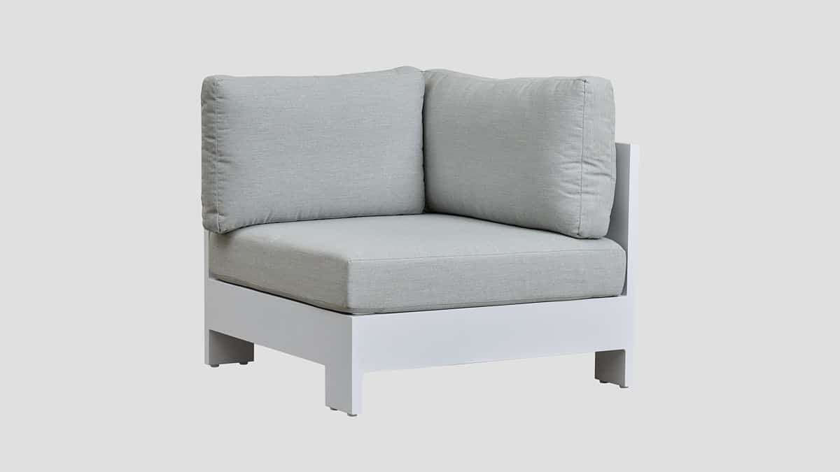 Mackenzie Aluminium — modular outdoor sofa corner section