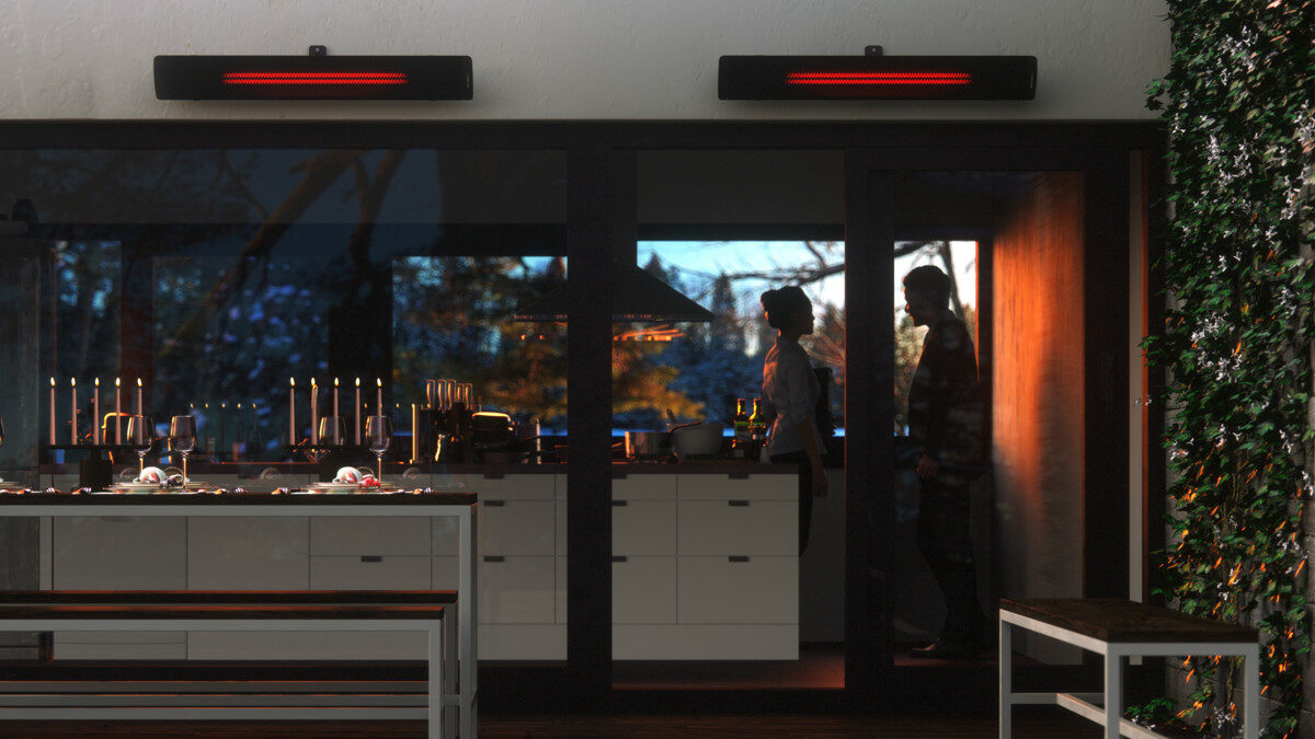 Pure 2400w Radiant Heater - Installed