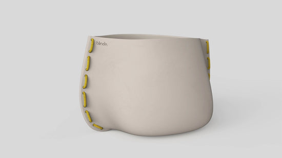 Stitch 100 Plant Pot Bone Yellow