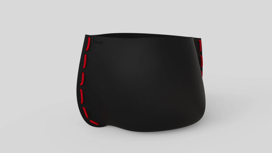 Stitch 100 Plant Pot Graphite Red