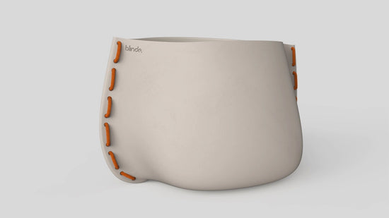 Stitch 125 Plant Pot Bone Orange