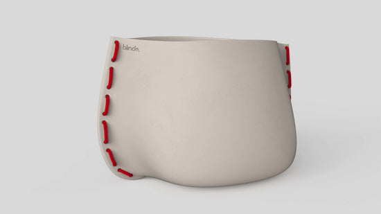 Stitch 125 Plant Pot Bone Red