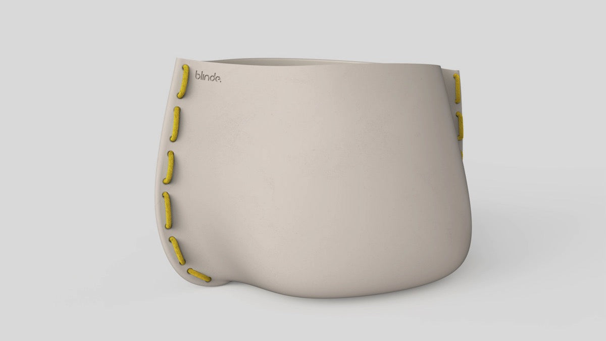 Stitch 125 Plant Pot Bone Yellow