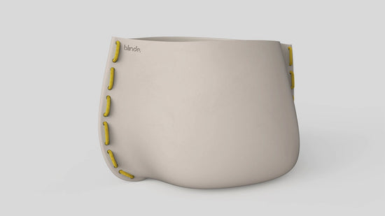 Stitch 125 Plant Pot Bone Yellow