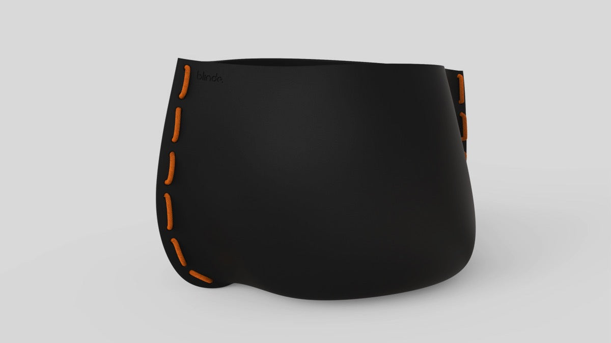 Stitch 125 Plant Pot Graphite Orange