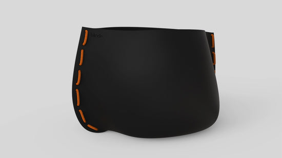 Stitch 125 Plant Pot Graphite Orange