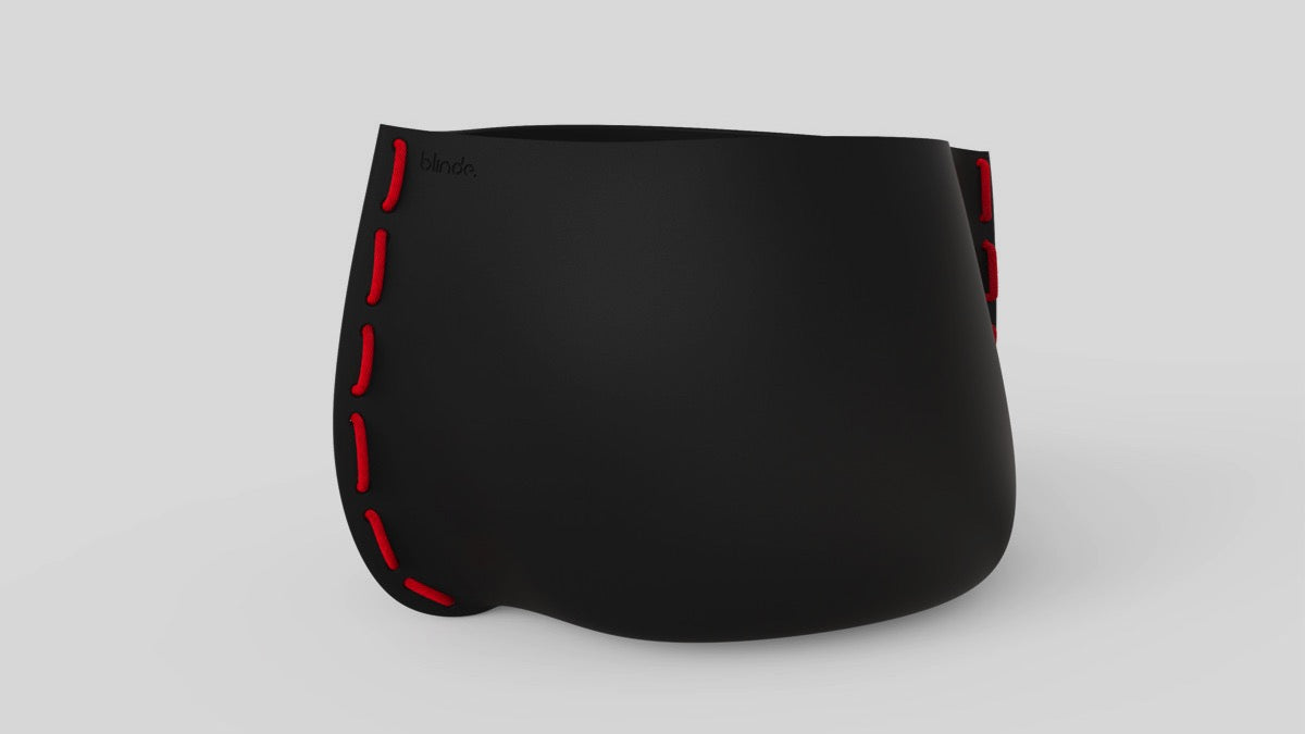 Stitch 125 Plant Pot Graphite Red