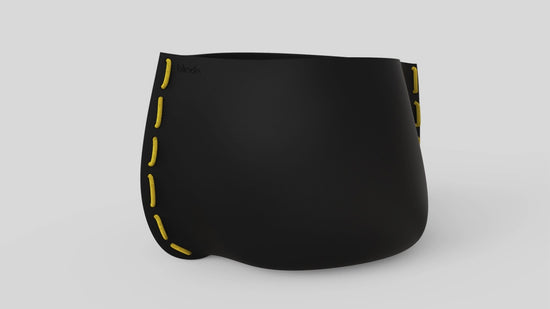 Stitch 125 Plant Pot Graphite Yellow