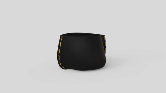 Stitch 25 Plant Pot Graphite Yellow