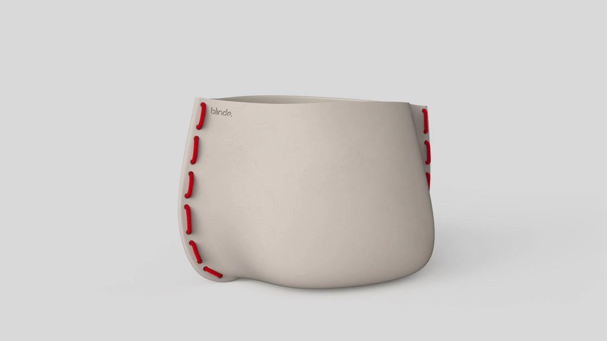 Stitch 75 Plant Pot Bone Red