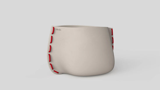 Stitch 75 Plant Pot Bone Red