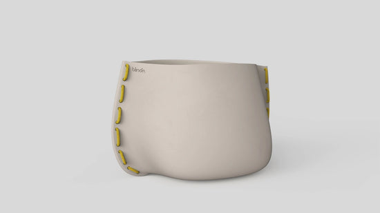 Stitch 75 Plant Pot Bone Yellow