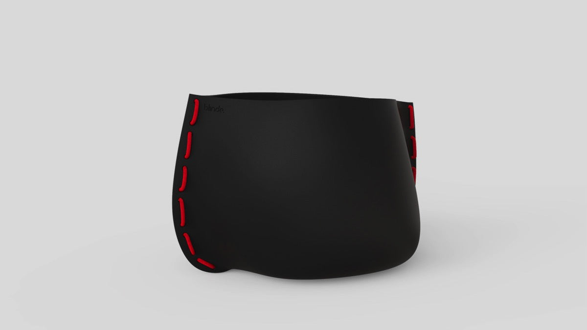 Stitch 75 Plant Pot Graphite Red