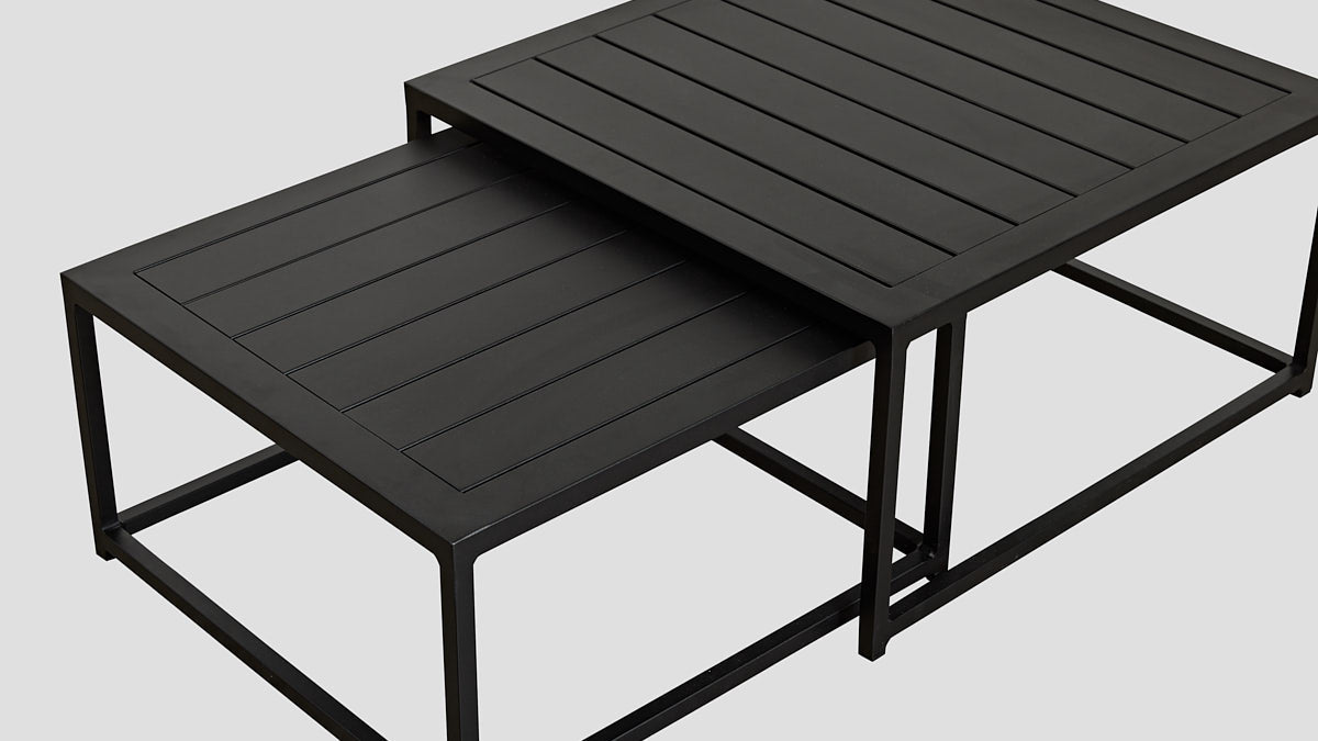 Tekapo Coffee Table Pair Black Closeup