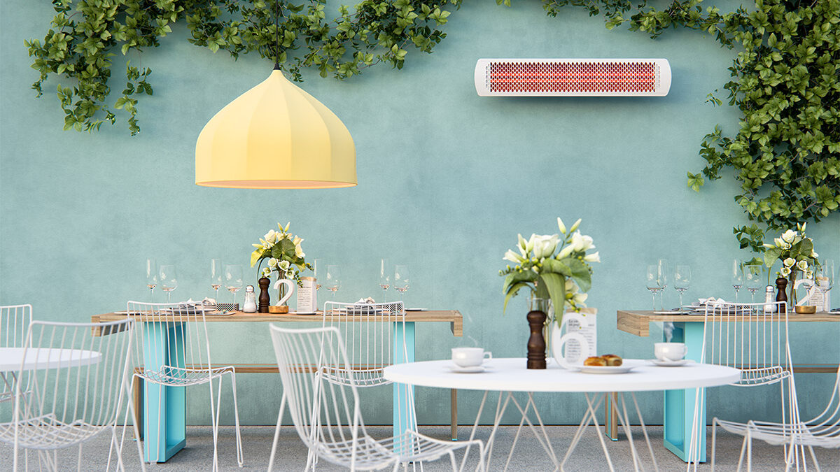 Outdoor Furniture NZ - Tungsten Electric Heater White Restaurant
