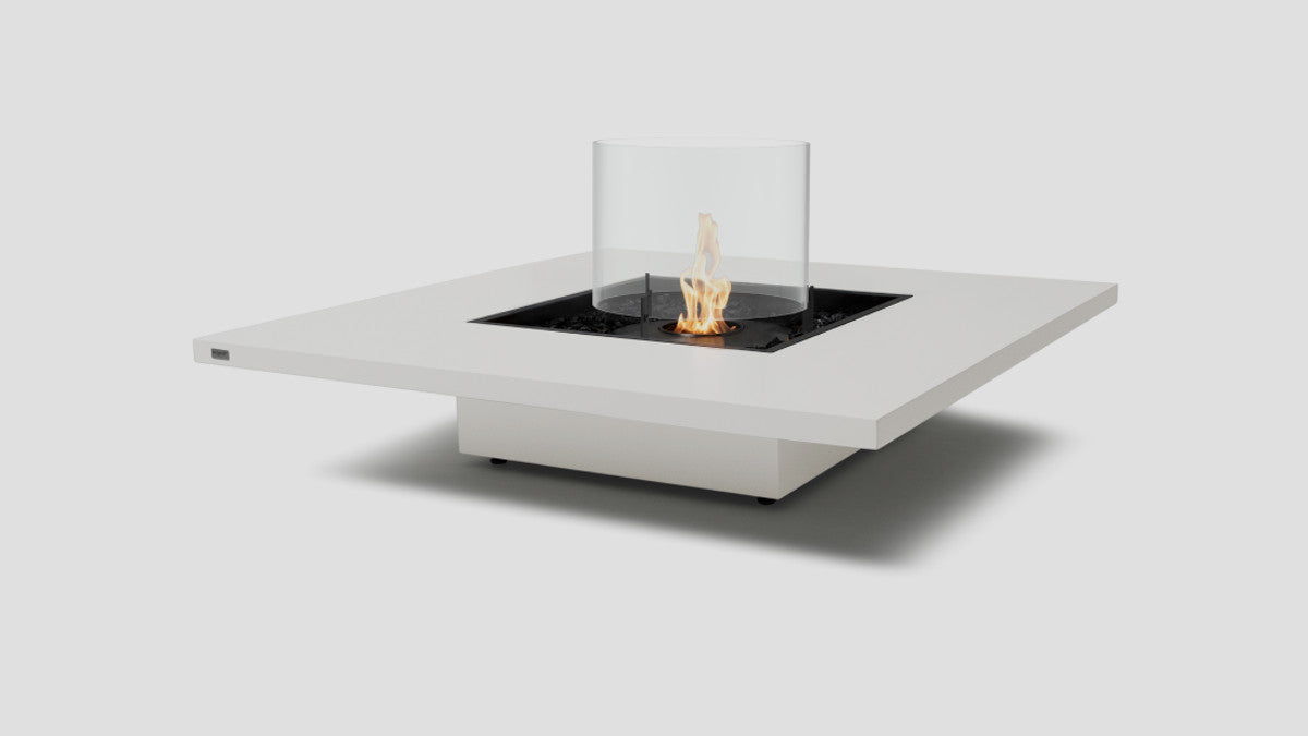Vertigo 50 Fireplace Bone BL Glass Round
