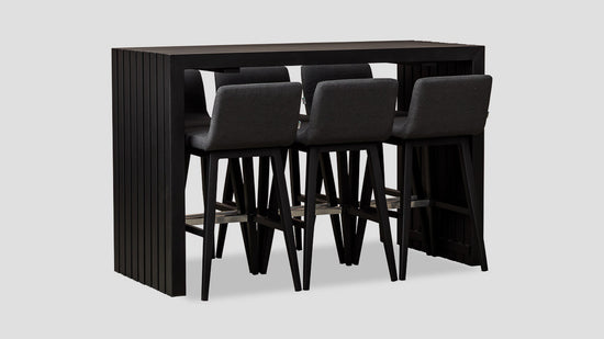 Viaduct Bar Table Chairs Black