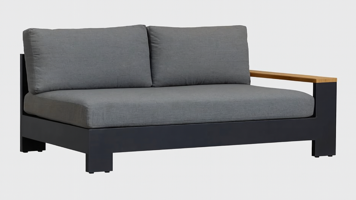 Mackenzie Aluminium — modular outdoor sofa left arm section