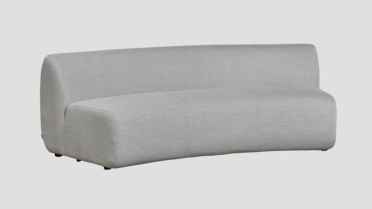 Alexandra — light grey modular outdoor sofa section — front view