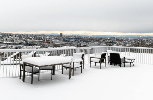 Can outdoor furniture and cushions be left outside in winter?