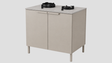 Q-Boo Line 100 2 Burner Cabinet Grey with Kreta Dekton