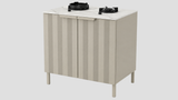 Q-Boo Wave 100 2 Burner Cabinet Grey with Daze Dekton