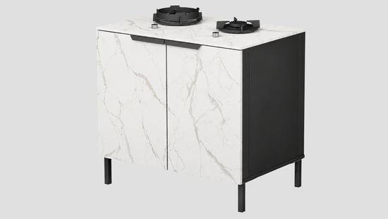 Q-Boo Stone 100 2 Burner Cabinet with Daze Dekton