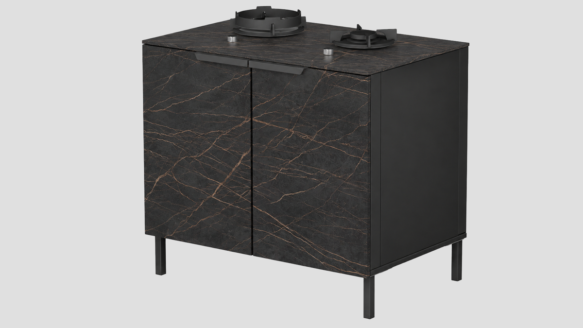 Q-Boo Stone 100 2 Burner Cabinet with Laurent Dekton