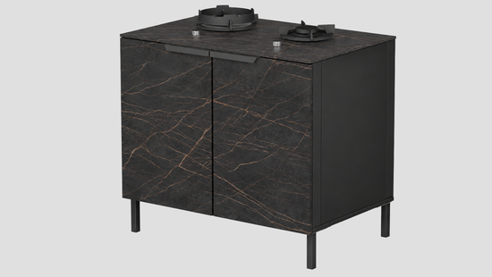 Q-Boo Stone 100 2 Burner Cabinet with Laurent Dekton