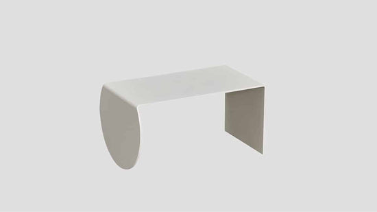 Aluminium Side Tray White Horizontal