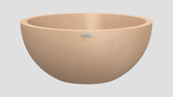 Barcelona 1000 Earth Camel Bowl Planter — outdoor planters from Design Concepts NZ, 1000 x 1000 x 440 mm