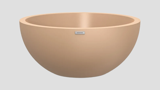 Barcelona 1000 Tan Bowl Planter — outdoor planters from Design Concepts NZ, 1000 x 1000 x 440 mm