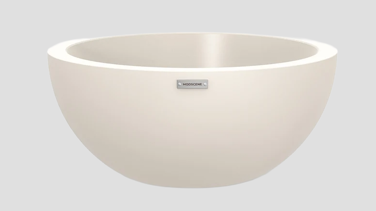 Barcelona 750 Ivory Bowl Planter — outdoor planters from Design Concepts NZ