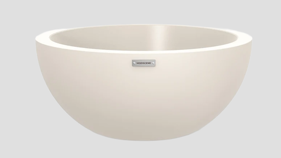 Barcelona 750 Ivory Bowl Planter — outdoor planters from Design Concepts NZ