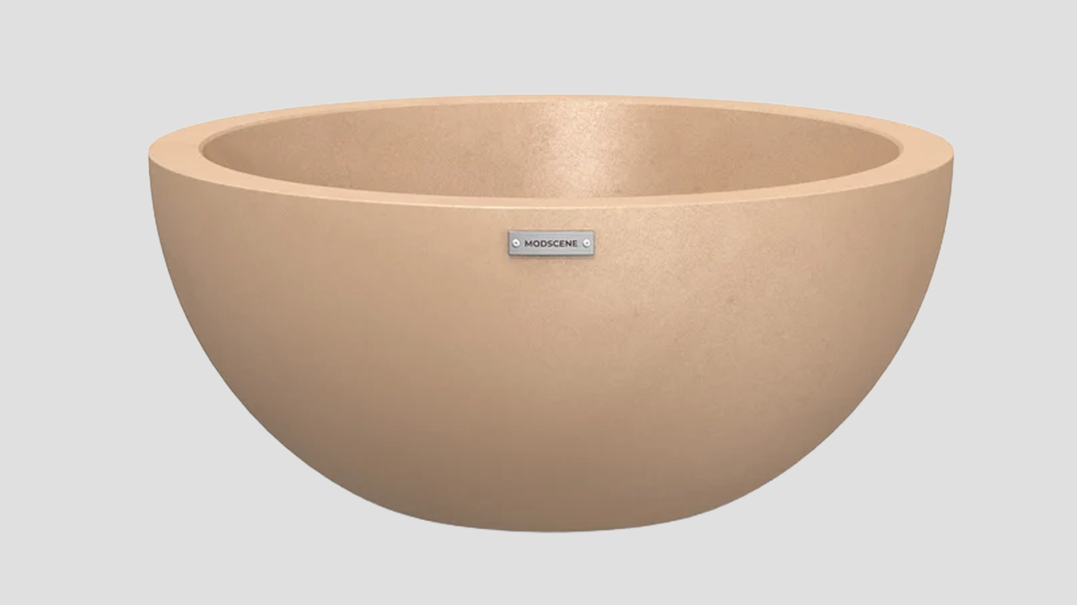 Barcelona 750 Earth Camel Bowl Planter — outdoor planters from Design Concepts NZ