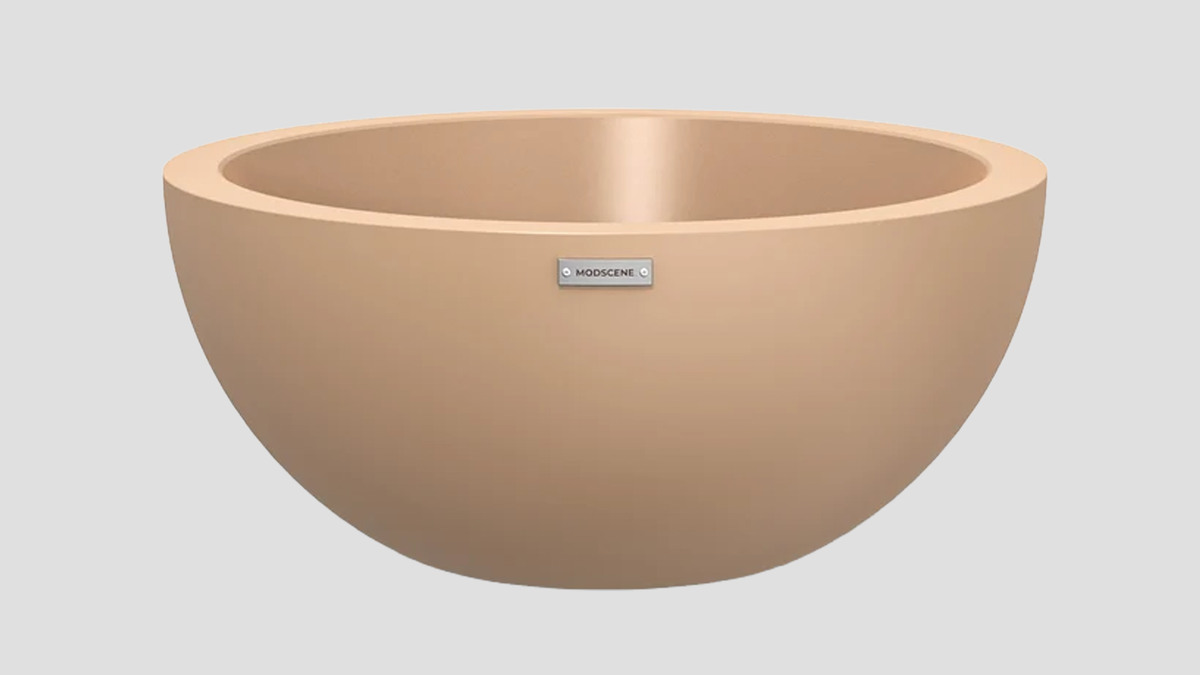 Barcelona 750 Tan Bowl Planter — outdoor planters from Design Concepts NZ