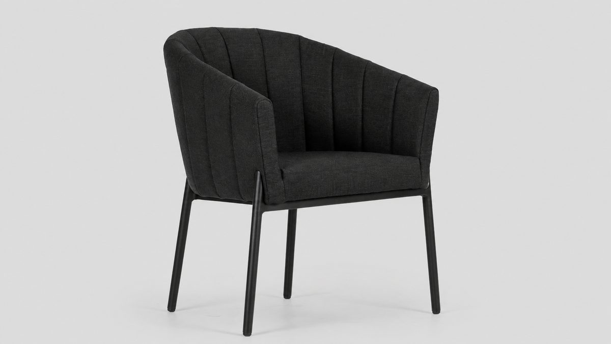 Bayswater Dining Chair Sooty - Front View - Outdoor Dining Chairs NZ