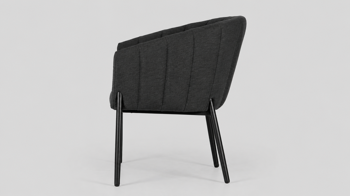 Bayswater Dining Chair Sooty - Side View - Outdoor Dining Chairs NZ