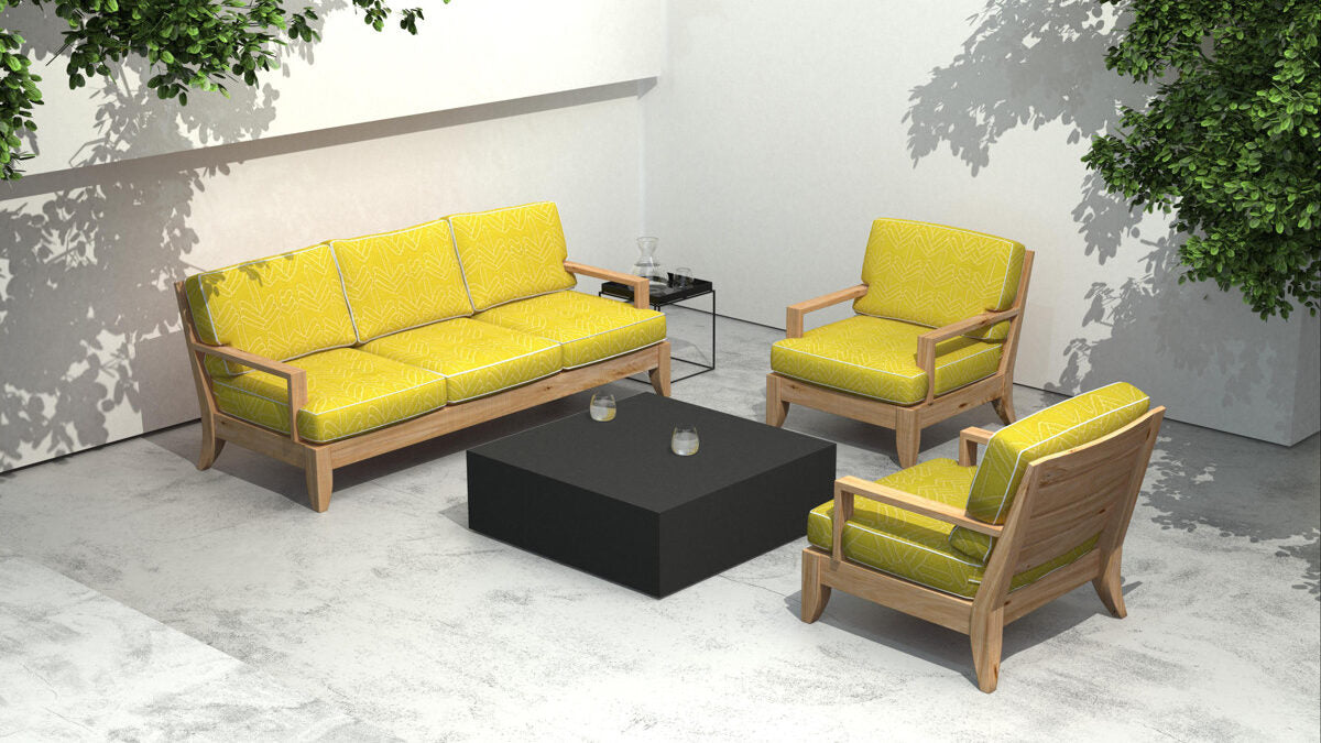 Outdoor Furniture NZ - Blinde Design Bloc L4 Coffee Table Graphite Installed