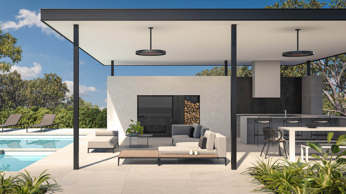 Bromic Eclipse Smart-heat Electric Heater On LED 24 Straight Pole In Situ