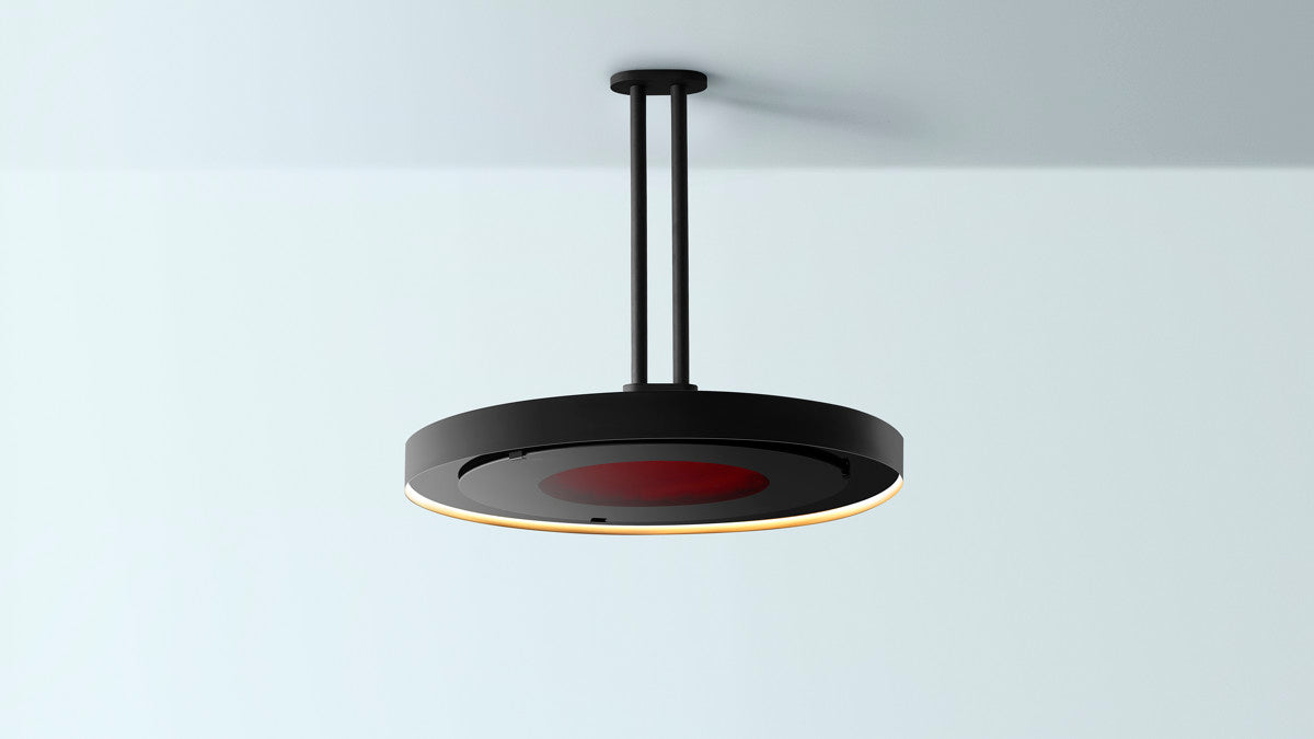 Bromic Eclipse Smart-heat Electric Heater On LED Twin Pole Installed