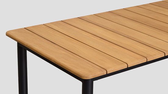 Cambridge Teak Bar Leaner Top Closeup
