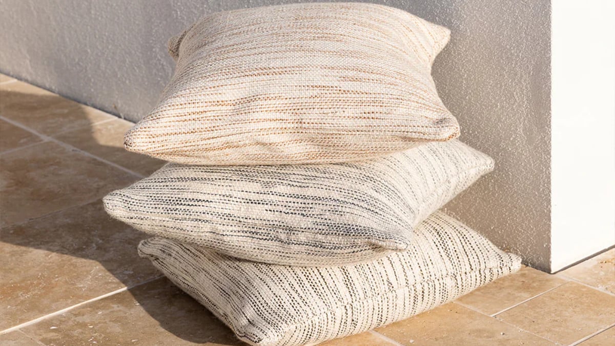 Chandler Outdoor Cushion Ocean Cumin Mangrove Stacked