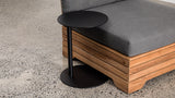 Circular Aluminium Side Table Black In Situ
