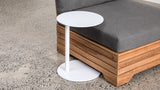 Circular Aluminium Side Table White In Situ